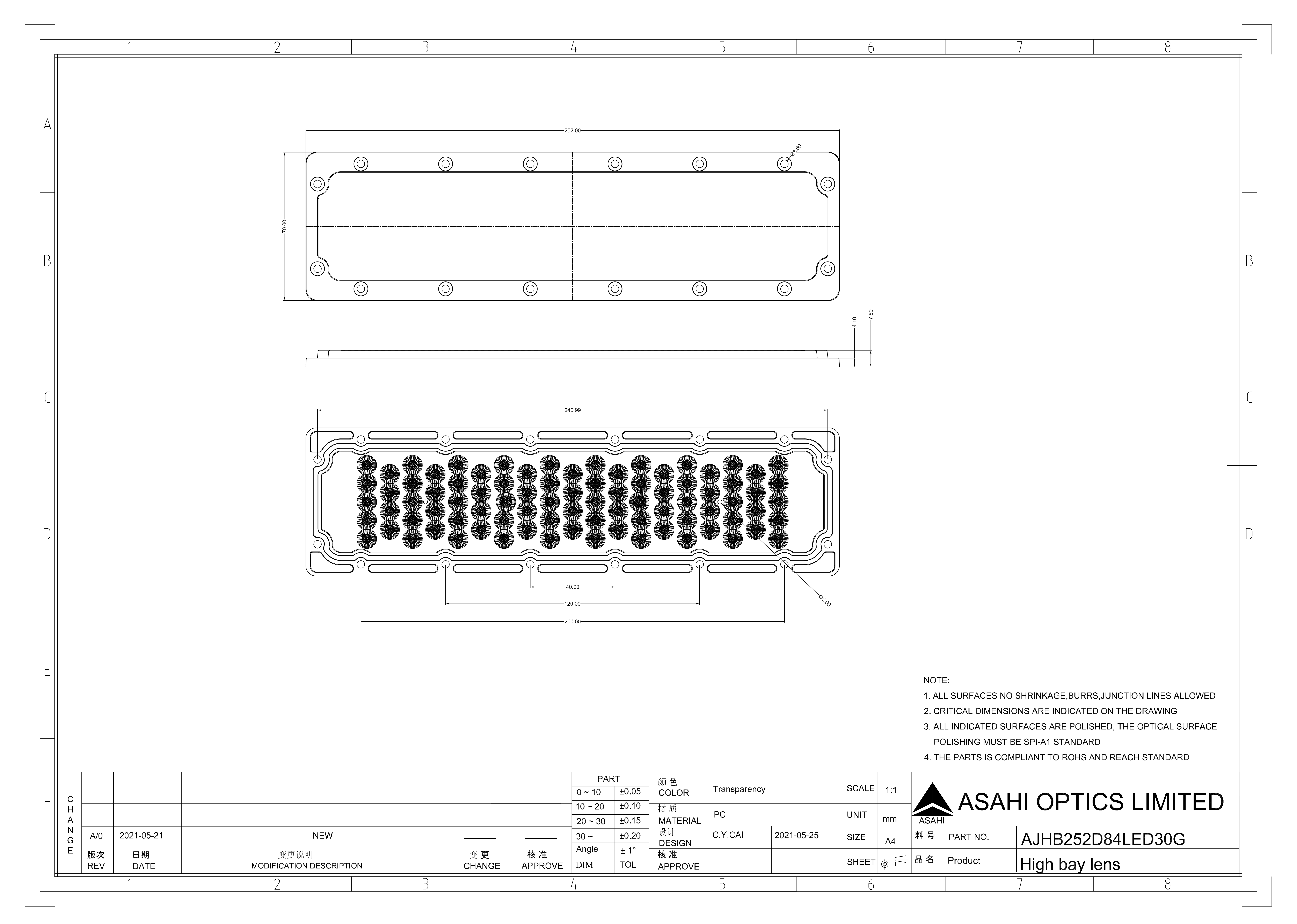 AJHB252D84LED30G Drawing