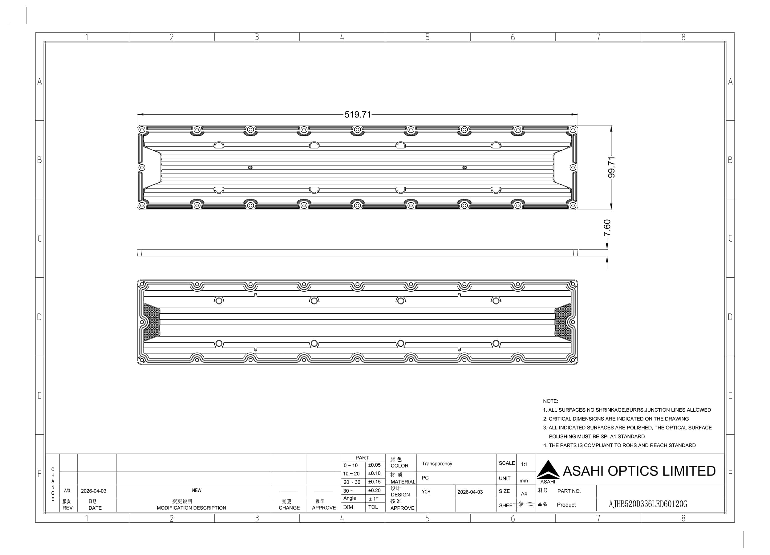 AJHB520D336LED60120G Drawing