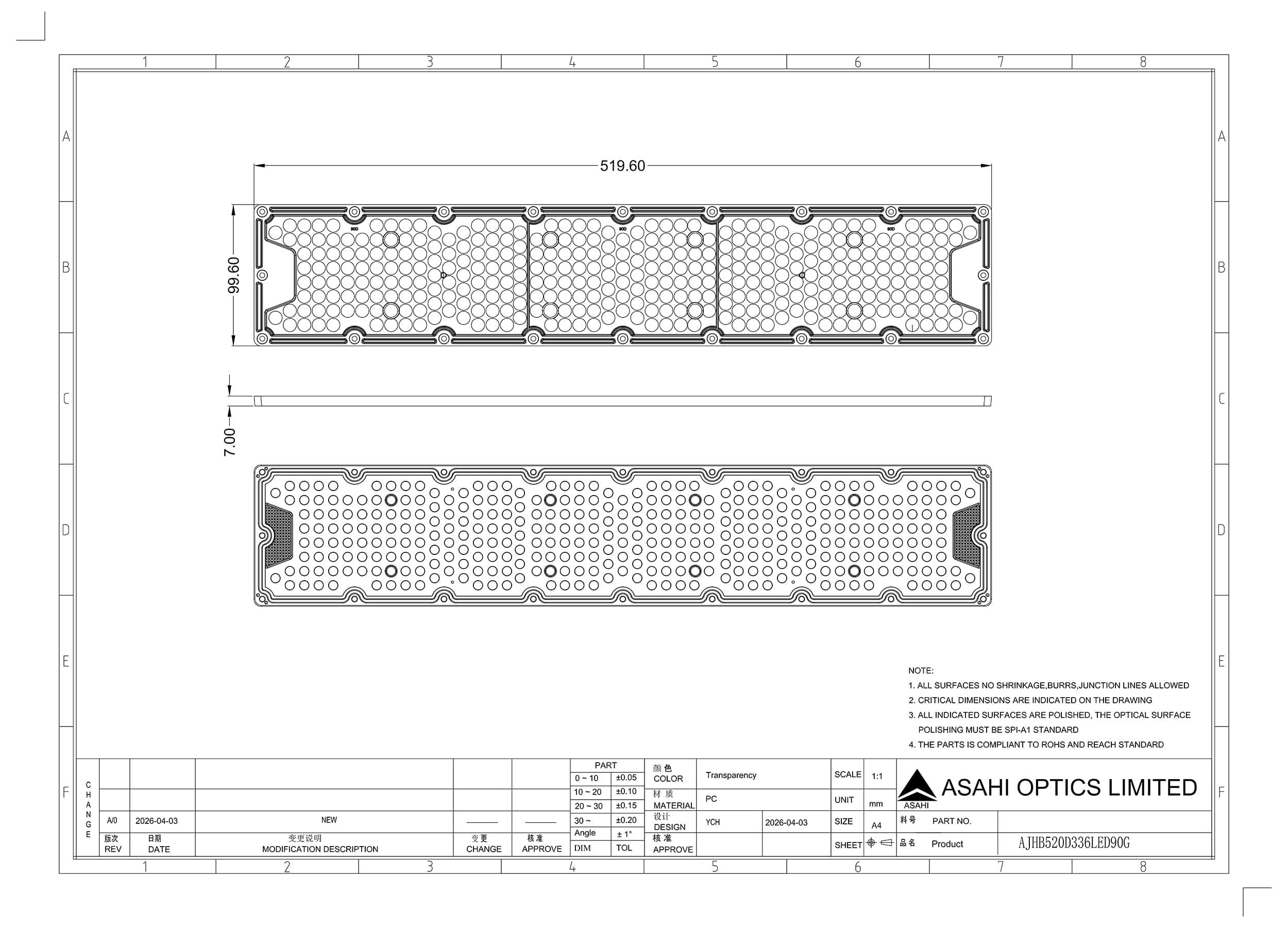 AJHB520D336LED90G Drawing