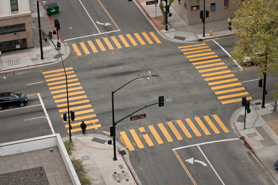 empty cross road